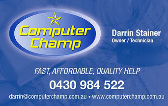 Computer Champ - Darrin Stainer - Business owner and technician - computer repairs Adelaide, located in Christies Beach